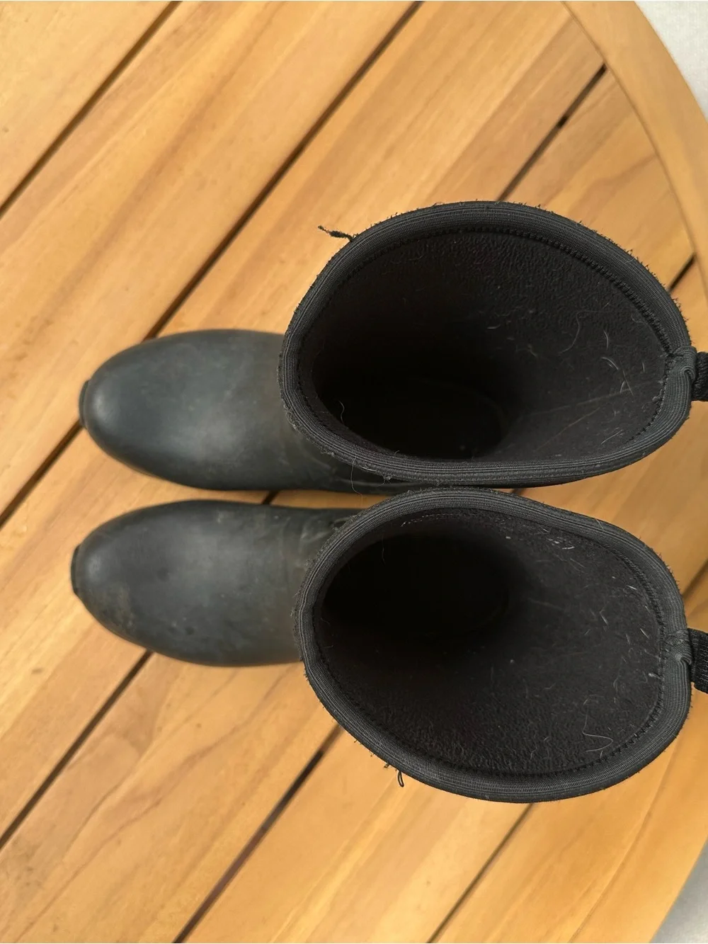 Women's Black Waterproof Winter Rain Boots - Pull-On Design